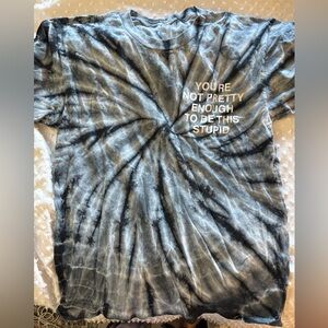 Tie-Dye Short Sleeve Tee - Black and Gray